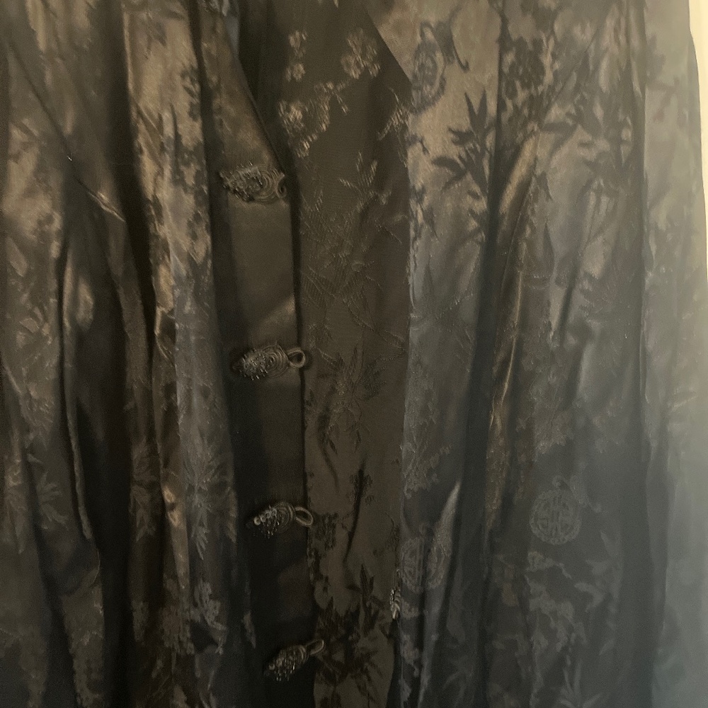 Black floor length oriental jacket